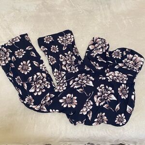 🌺 Floral Print Sleeveless Pants Romper